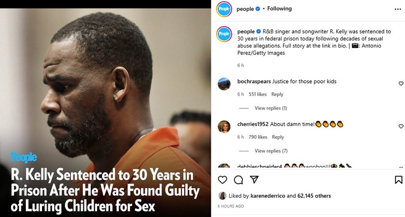 R and B Singer R. Kelly Sit In Prison Long Enough To Satisfy Critics