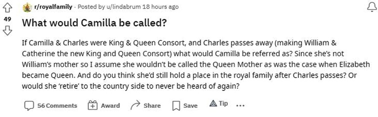 If Prince Charles Is King And Dies What Title Will The Duchess of Cornwall Get