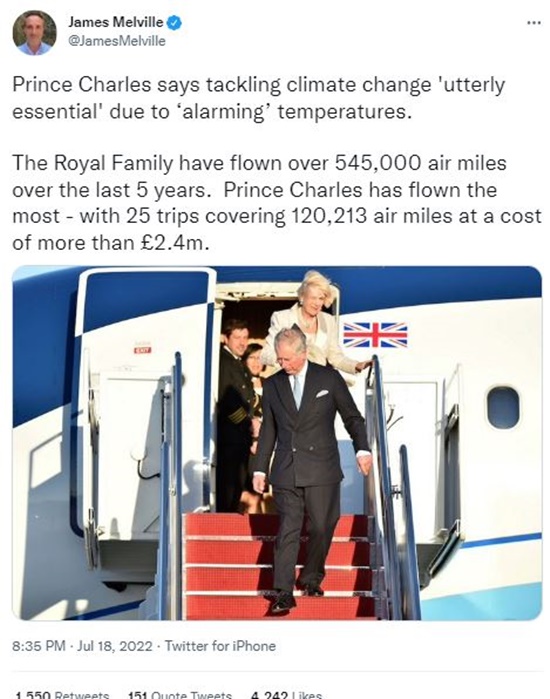 Prince Charles Slammed Over Climate Change Hypocrisy