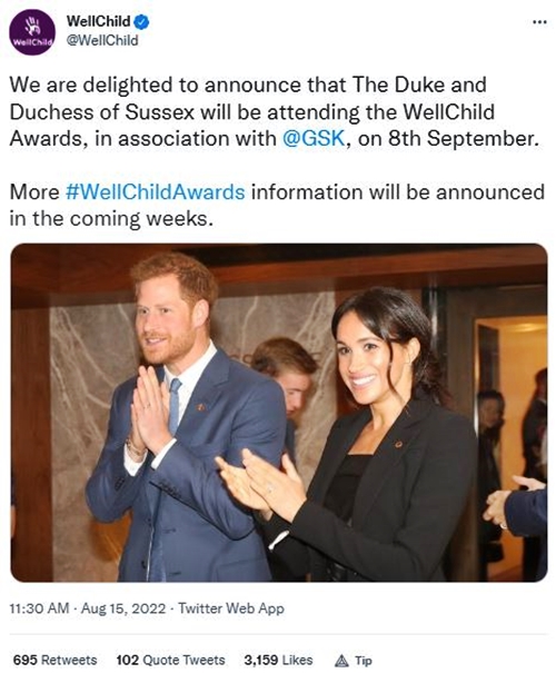 WellChild Charity Slammed For Meghan Markle and Prince Harry Post
